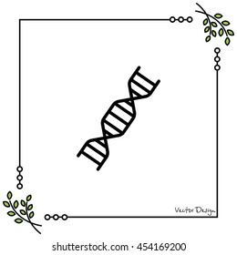 Web line icon. DNA molecule