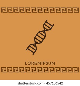 Web line icon. DNA molecule