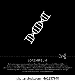 Web line icon. DNA molecule