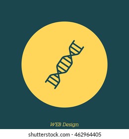 Web line icon. DNA molecule