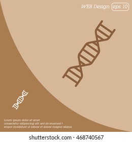 Web line icon. DNA molecule