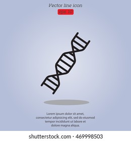 Web line icon. DNA molecule