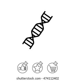 Web line icon. DNA molecule