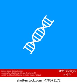 Web line icon. DNA molecule