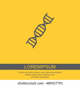 Web line icon. DNA molecule