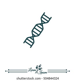 Web line icon. DNA molecule
