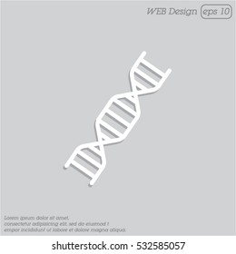 Web line icon. DNA molecule