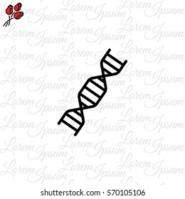 Web line icon. DNA molecule