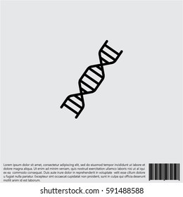 Web line icon. DNA molecule