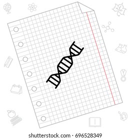 Web line icon. DNA molecule