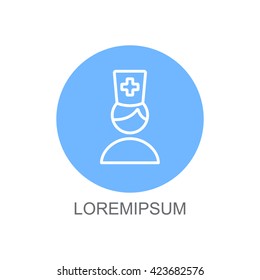 Web line icon. Doctor