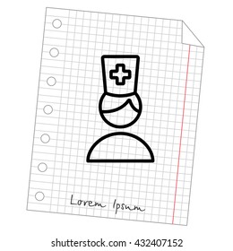 Web line icon. Doctor