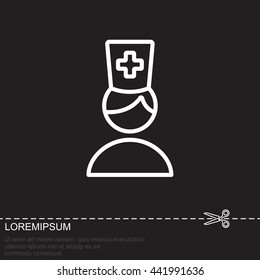 Web line icon. Doctor