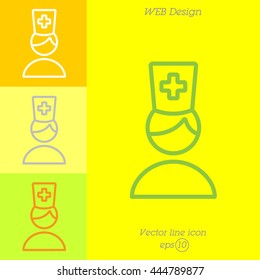 Web line icon. Doctor