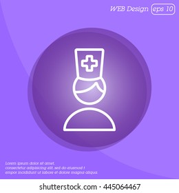 Web line icon. Doctor