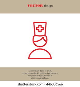 Web line icon. Doctor