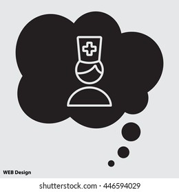 Web line icon. Doctor
