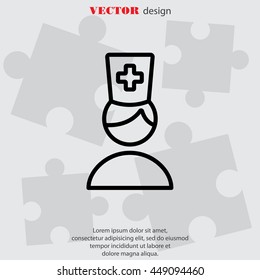 Web line icon. Doctor