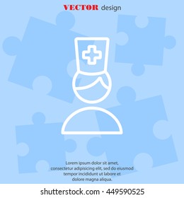 Web line icon. Doctor