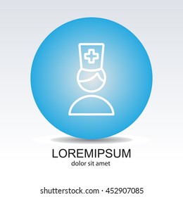 Web line icon. Doctor