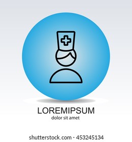 Web line icon. Doctor