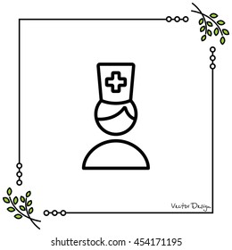 Web line icon. Doctor