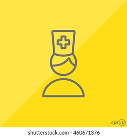 Web line icon. Doctor