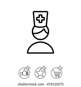 Web line icon. Doctor