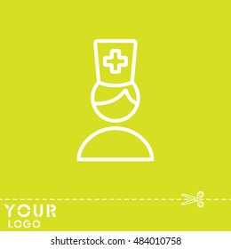 Web line icon. Doctor