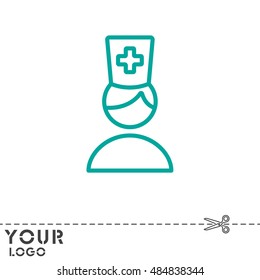 Web line icon. Doctor