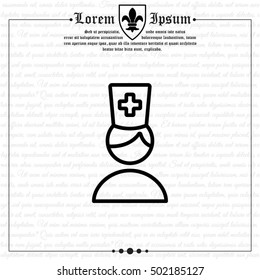 Web line icon. Doctor