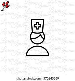Web line icon. Doctor