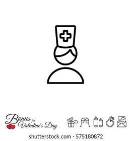 Web line icon. Doctor