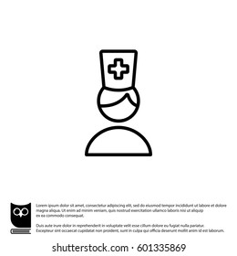 Web line icon. Doctor