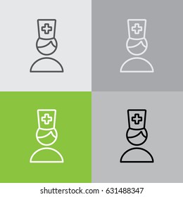 Web line icon. Doctor