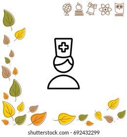 Web line icon. Doctor