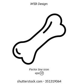 Web line icon. Dog Bone.