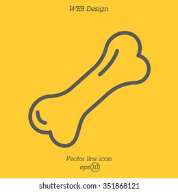 Web line icon. Dog Bone.