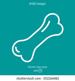 Web line icon. Dog Bone.