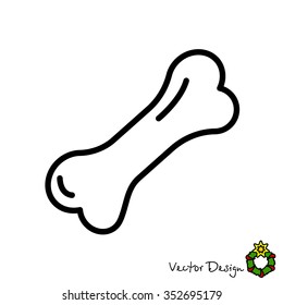 Web line icon. Dog Bone.