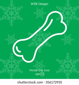 Web line icon. Dog Bone.