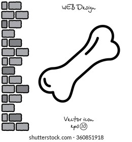 Web line icon. Dog Bone.