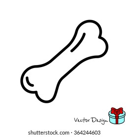 Web line icon. Dog Bone.