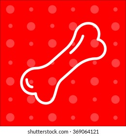 Web line icon. Dog Bone.