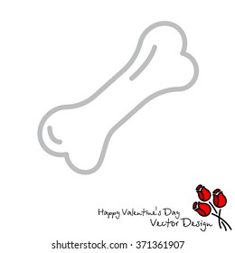 Web line icon. Dog Bone.