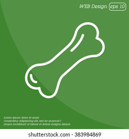 Web line icon. Dog Bone.