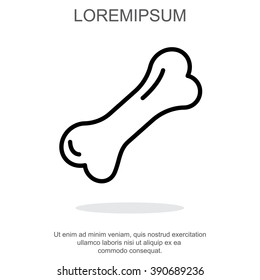 Web line icon. Dog Bone.
