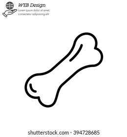 Web line icon. Dog Bone.