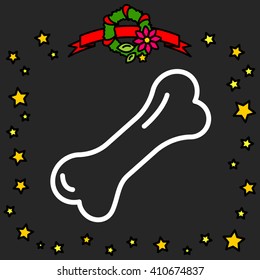 Web line icon. Dog Bone.