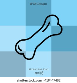 Web line icon. Dog Bone.